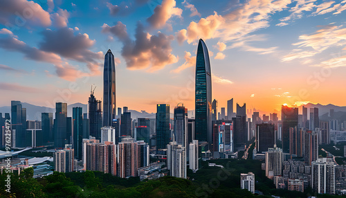 Shenzhen Luohu District Skyline Scenery