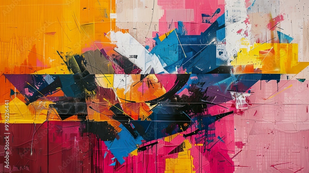 Abstract Art: Bold Colors and Dynamic Composition Abstract Art: Bold Colors and Dynamic Composition