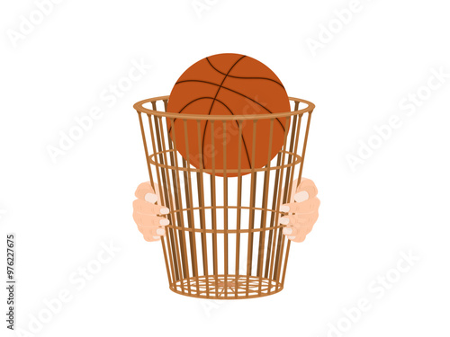 basketball on a white background.