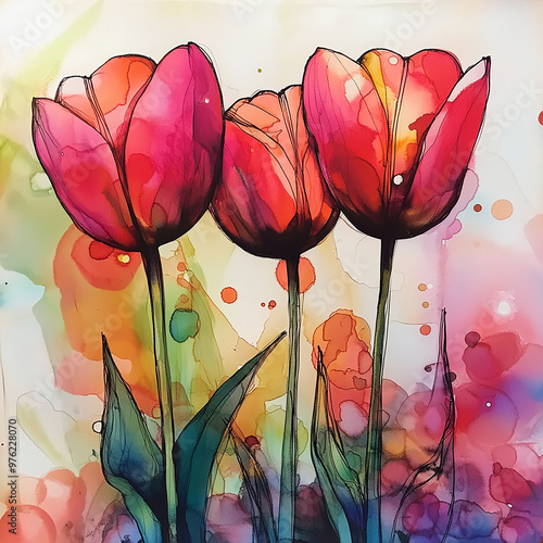 pink tulips