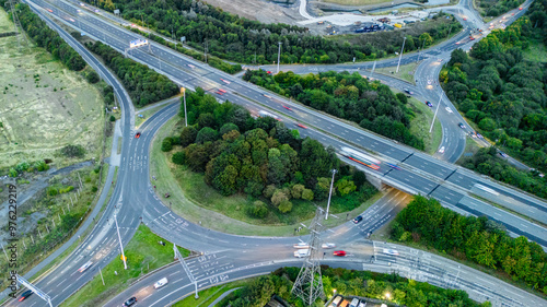 Junction 32 on the M62 motorway, West Yorkshire, United Kingdom. photo