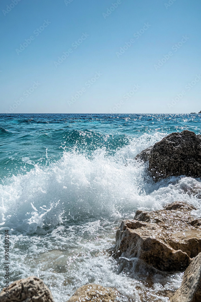 Fototapeta premium waves on the beach