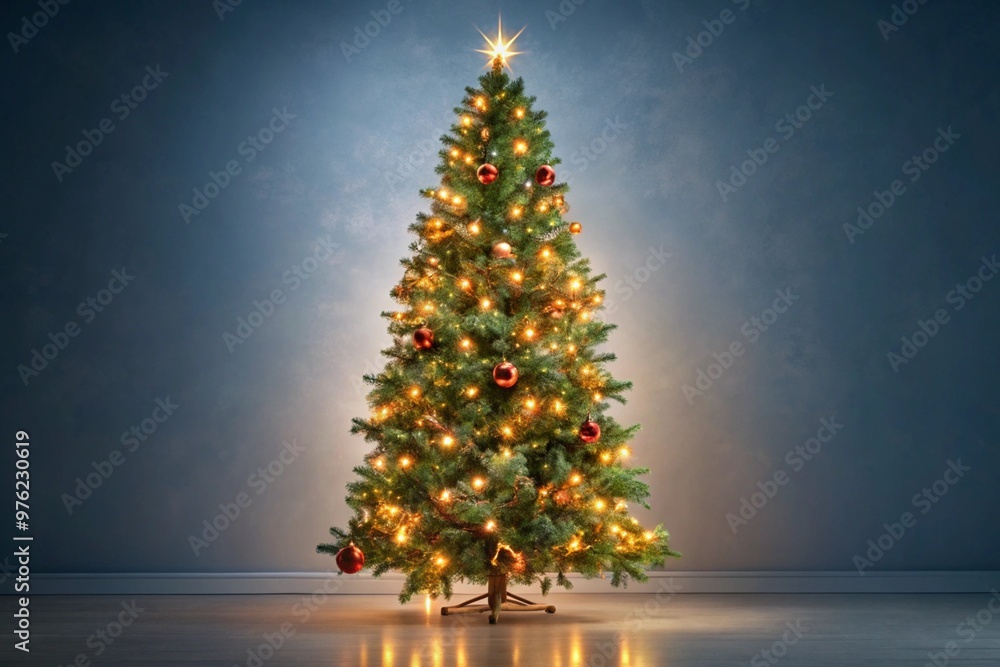 Christmas tree on a blue background Christmas tree on a blue background