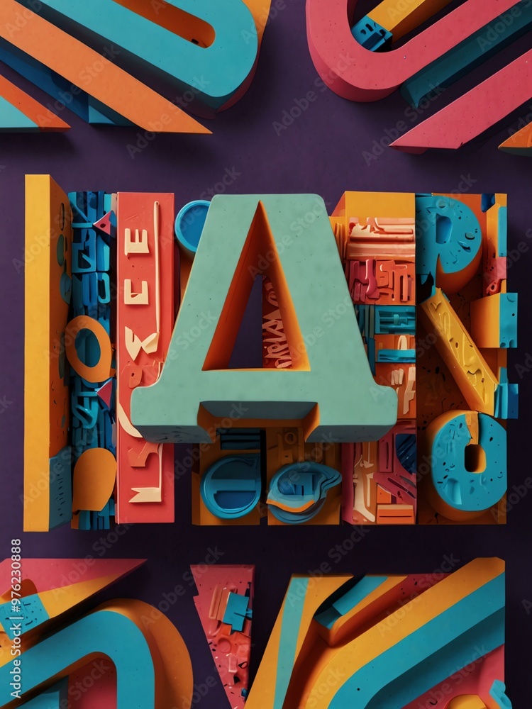Vibrant typography-inspired design. Vibrant typography-inspired design.