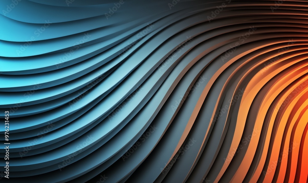 Obraz premium Rainbow Gradient With Blurred Curves