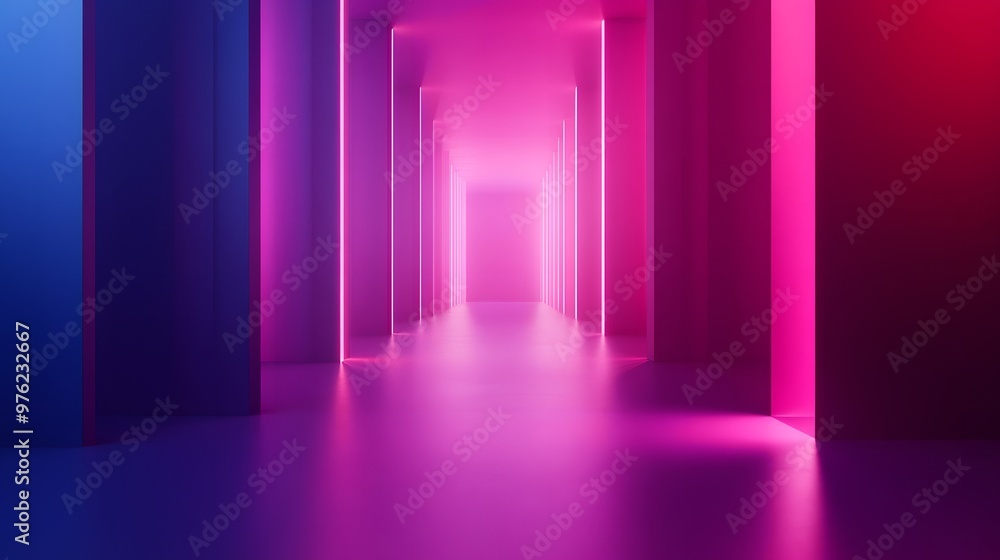 3d rendering of Deep purple and bright pink abstract geometric background. Scene for advertising, technology, showcase, banner, game, sport, cosmetic, business, metaverse. Sci-Fi Illustration. Product 3d rendering of Deep purple and bright pink abstract geometric background. Scene for advertising, technology, showcase, banner, game, sport, cosmetic, business, metaverse. Sci-Fi Illustration. Product
