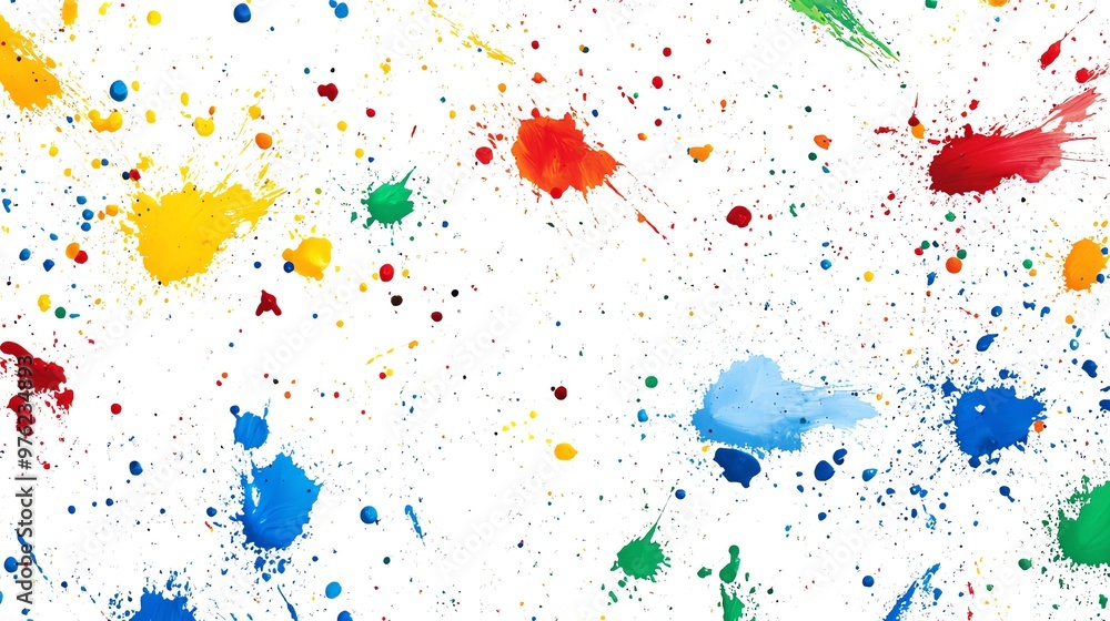 Abstract background with colorful paint splatters on a white background. Abstract background with colorful paint splatters on a white background.