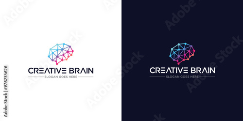 a colorful logo for the smart brain is shown with a blue background