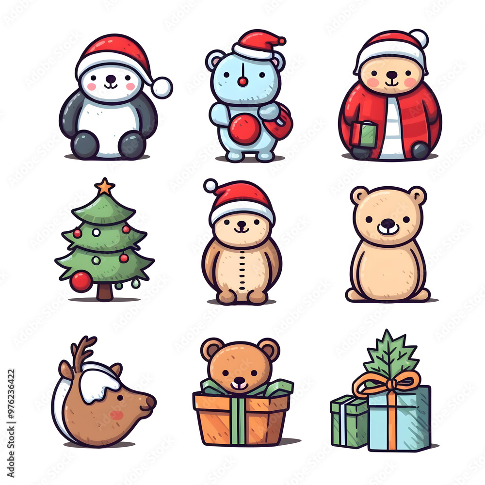 holiday christmas element object isolated winter xmas realistic decoration generative Ai. holiday christmas element object isolated winter xmas realistic decoration generative Ai.