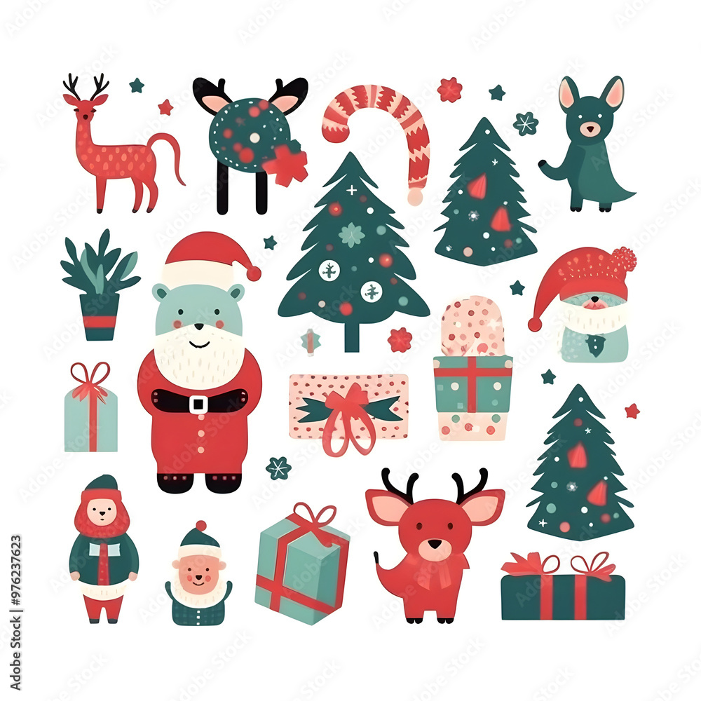 holiday christmas element object isolated winter xmas realistic decoration generative Ai. holiday christmas element object isolated winter xmas realistic decoration generative Ai.