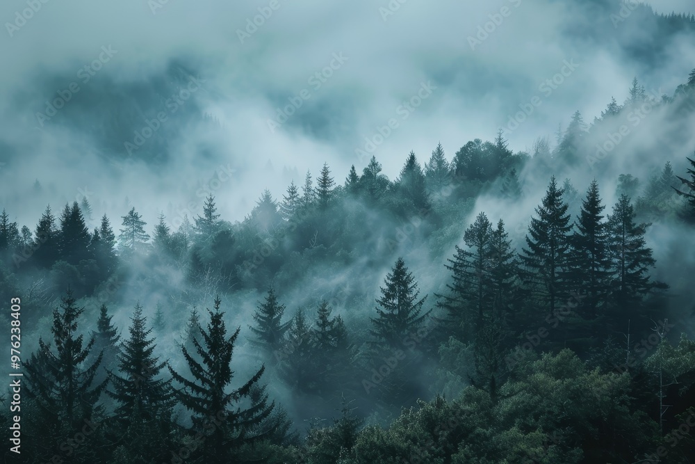 A dense forest shrouded in mist creates an enchanting atmosphere during the early morning. Tall trees emerge through the fog, evoking a sense of calm. A dense forest shrouded in mist creates an enchanting atmosphere during the early morning. Tall trees emerge through the fog, evoking a sense of calm.