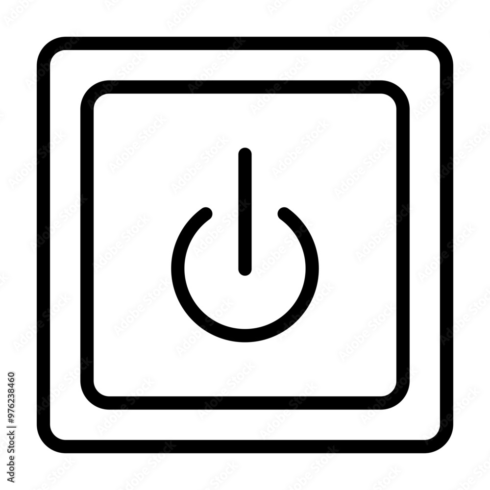 Start Button Vector Line Icon Design Start Button Vector Line Icon Design