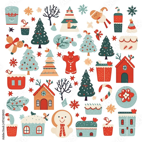 holiday christmas element object isolated winter xmas realistic decoration generative Ai.