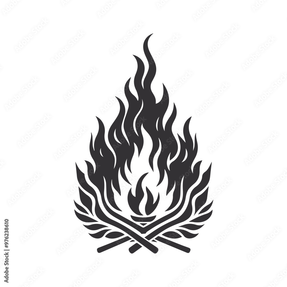 Fire flames vector illustration. Fire flames vector illustration.