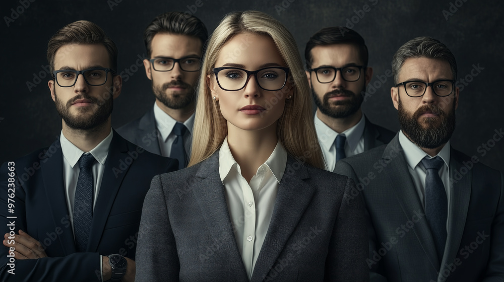 Confident Professionals: Group of Business People in Formal Attire Confident Professionals: Group of Business People in Formal Attire