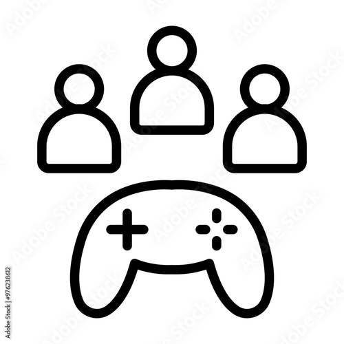 Multiplayer Icon Vector Line Icon Design