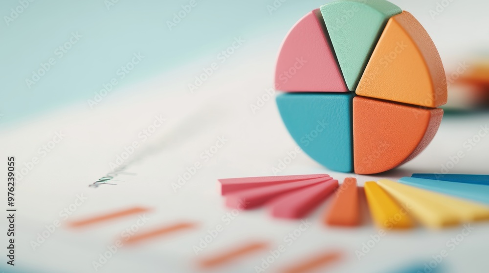A close up of a financial report with a pie chart showing the distribution of income and expenses, highlighting areas for optimization. A close up of a financial report with a pie chart showing the distribution of income and expenses, highlighting areas for optimization.