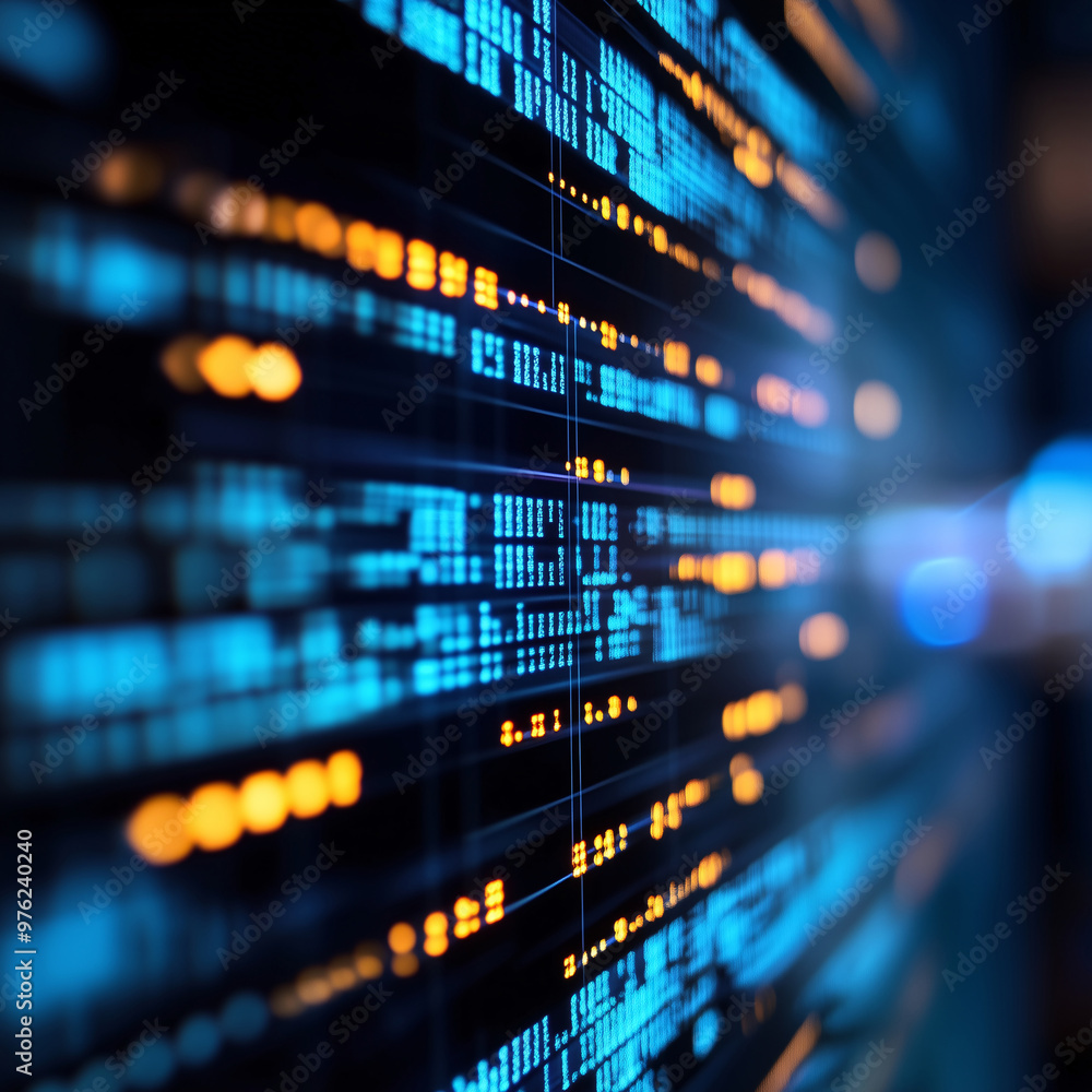 Digital financial data on a screen Digital financial data on a screen