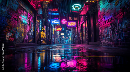 Neon Alleyway Glow