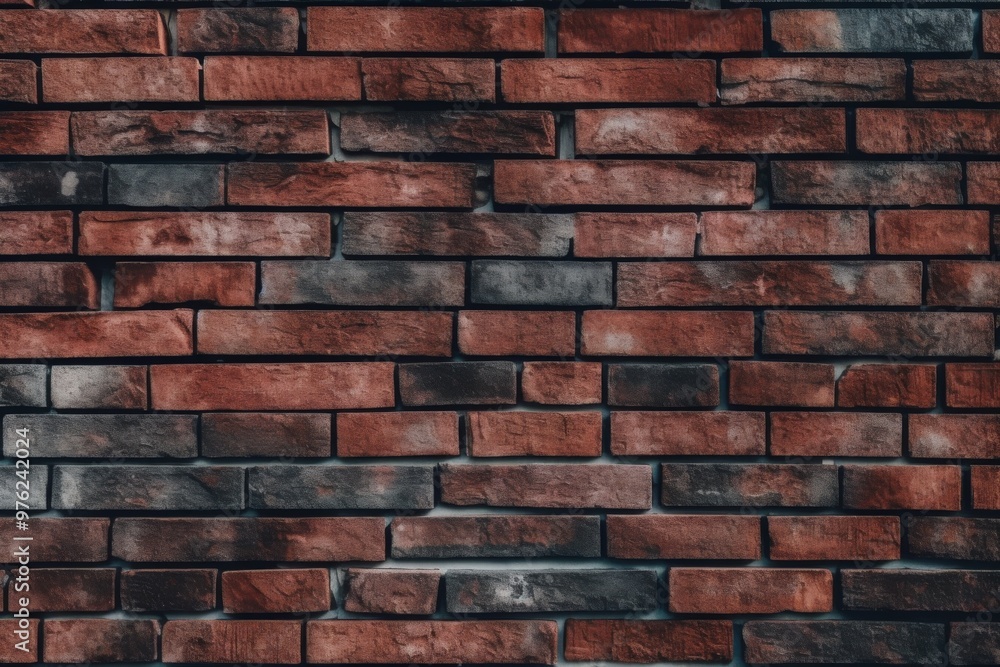 Obraz premium Red brick wall seamless background - texture pattern for continuous replicate.