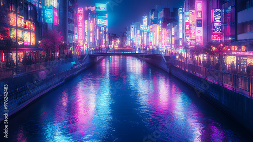 Neon River of Light