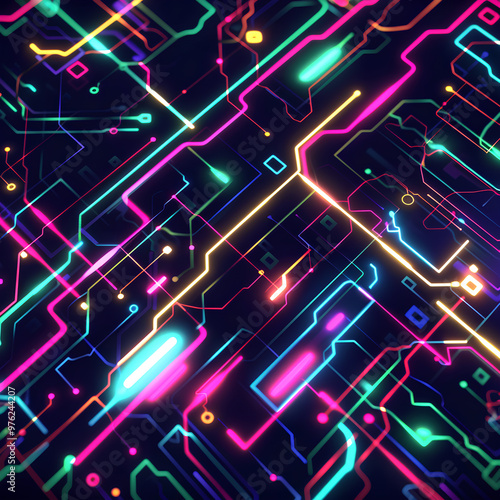 abstract background with glowing lines