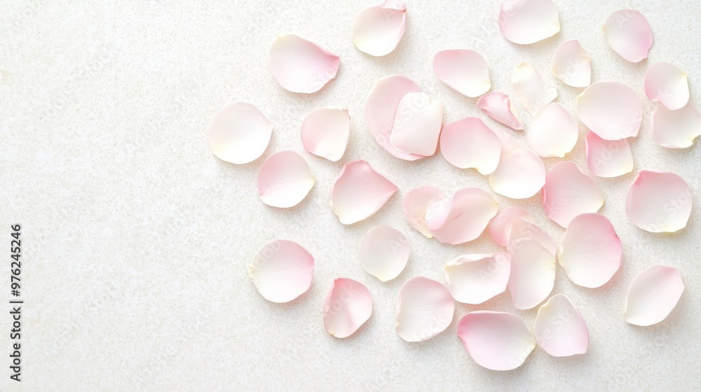 Delicate pink rose petals scattered on a soft background, perfect for romantic and floral themed designs or decorations. Delicate pink rose petals scattered on a soft background, perfect for romantic and floral themed designs or decorations.