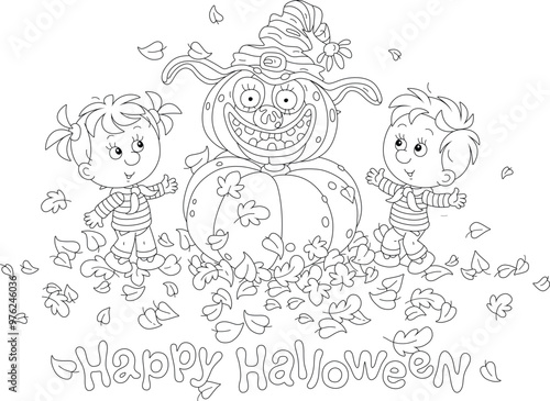 Happy Halloween card with c...