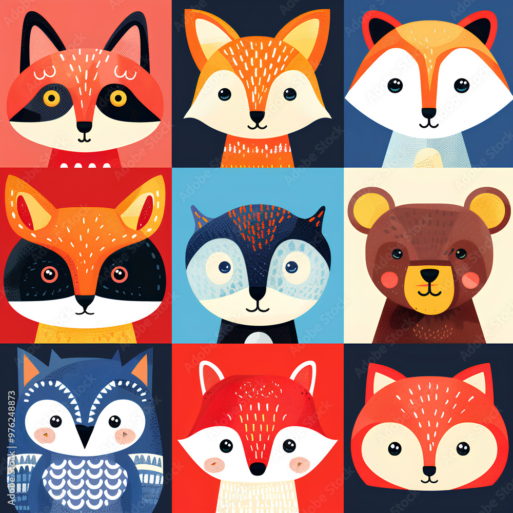 set of funny cartoon cats set of funny cartoon cats