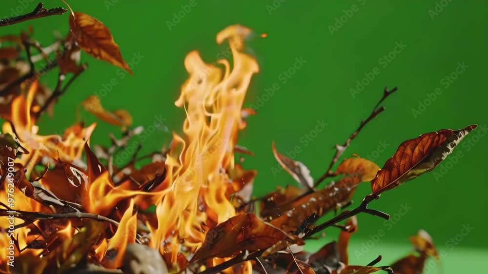 Campfire Flames. Green screen 4K animation. Campfire Flames. Green screen 4K animation.