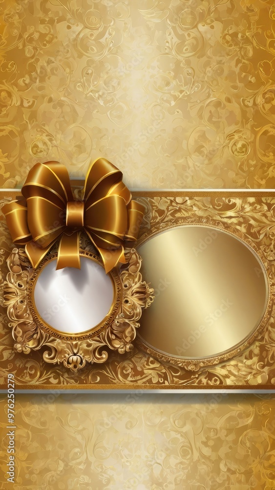 gold invitation with delicate typography gold invitation with delicate typography