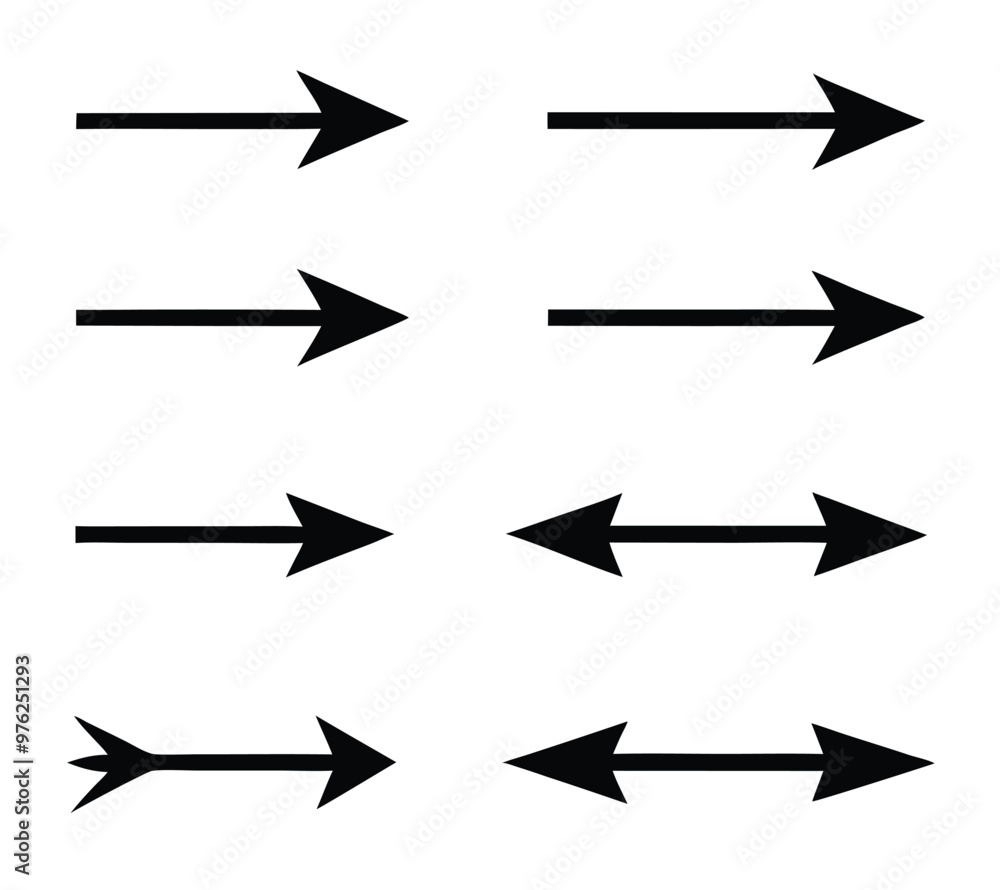 Black arrow icons set. Vector Black arrow icons set. Vector