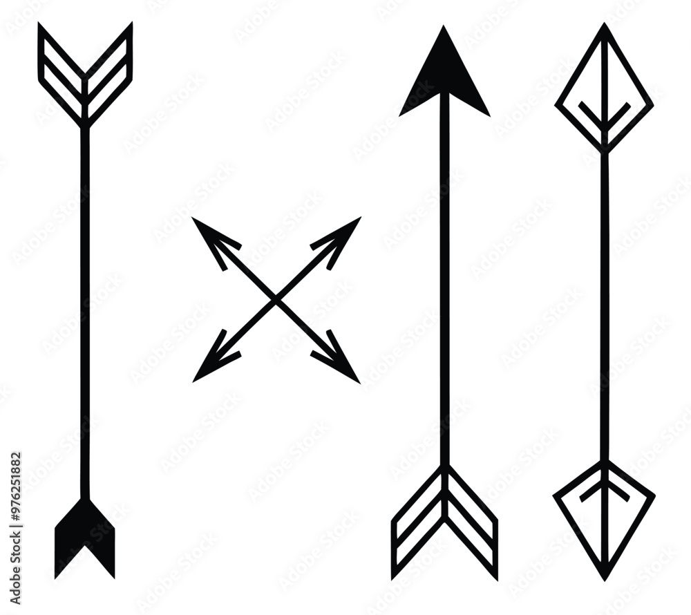 Black arrow icons set. Vector Black arrow icons set. Vector