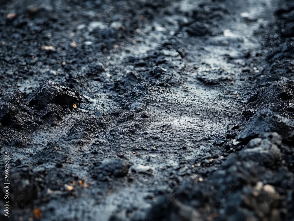 Atmospheric Capture of a Dark Muddy Road with Distinct Tire Traces on Wet and Dirty Ground, Perfect for Rugged Adventure Themes and Outdoor Exploration Concepts in Stock Photography Atmospheric Capture of a Dark Muddy Road with Distinct Tire Traces on Wet and Dirty Ground, Perfect for Rugged Adventure Themes and Outdoor Exploration Concepts in Stock Photography