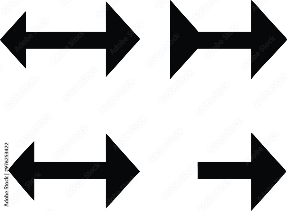 Black arrow icons set. Vector Black arrow icons set. Vector