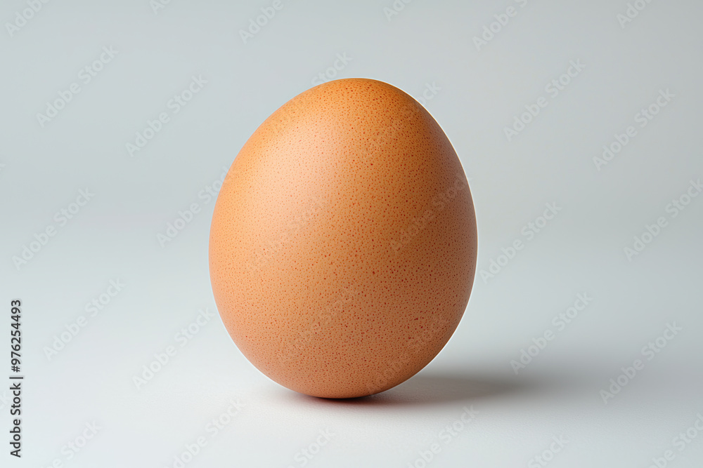 A single brown egg sits gracefully on smooth white surface, showcasing its natural texture and color. simplicity of scene evokes sense of calm and purity A single brown egg sits gracefully on smooth white surface, showcasing its natural texture and color. simplicity of scene evokes sense of calm and purity