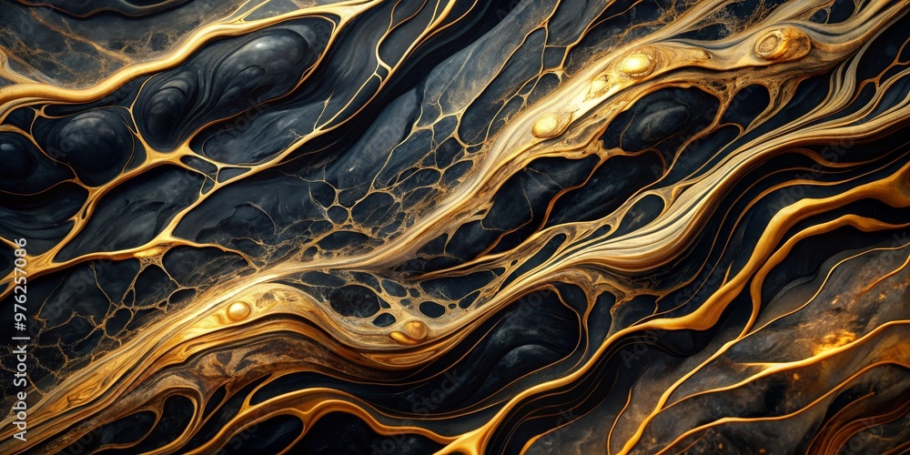 Abstract Black and Gold Liquid Art, Liquid Marble, Acrylic Pouring, fluid art, abstract art Abstract Black and Gold Liquid Art, Liquid Marble, Acrylic Pouring, fluid art, abstract art