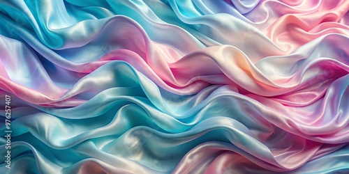 Abstract Flowing Pastel Satin Fabric, Smooth, Texture, Elegant