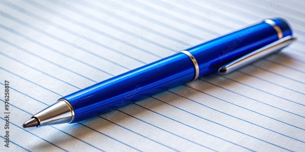 Blue Pen on Lined Paper, Stationery, Writing Tool, Note Taking, ,pen, paper Blue Pen on Lined Paper, Stationery, Writing Tool, Note Taking, ,pen, paper