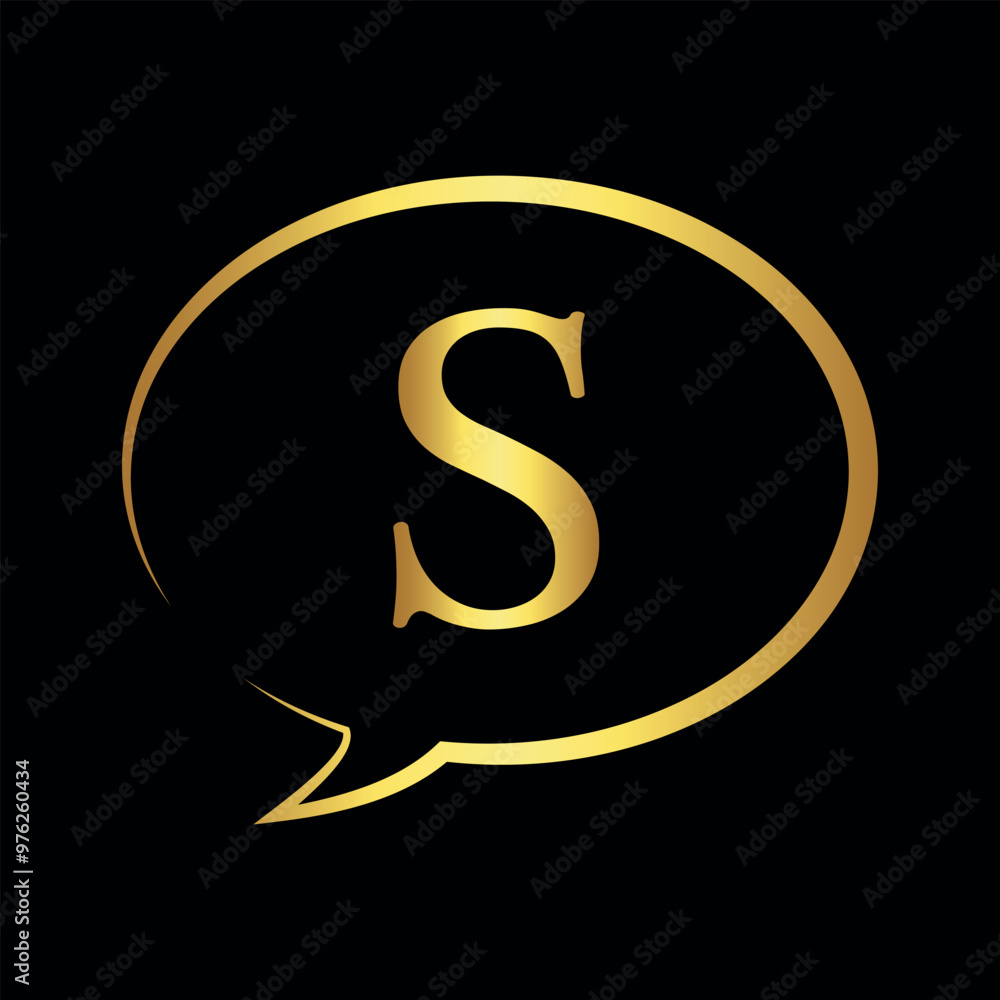 Chat Logo combine with letter S vector template Chat Logo combine with letter S vector template
