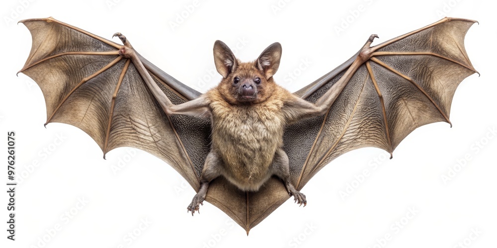 Flying Fox with Spread Wings, isolated, white background, wildlife, mammal, bat, Flying Fox with Spread Wings, isolated, white background, wildlife, mammal, bat,