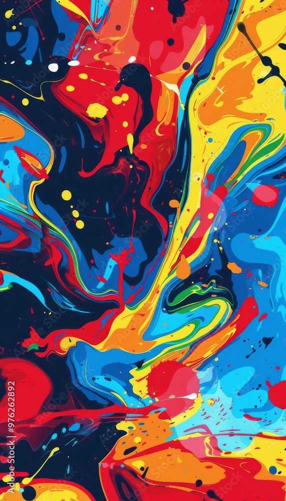An abstract background bursting with a spectrum of vibrant colors, from radiant reds to brilliant An abstract background bursting with a spectrum of vibrant colors, from radiant reds to brilliant