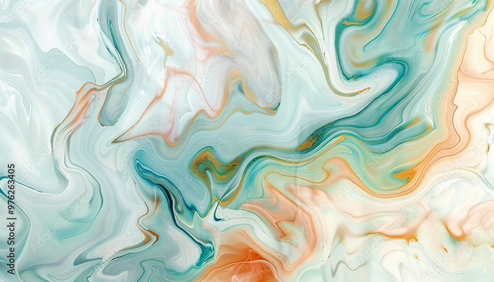 Soft pastel swirling patterns create a calming abstract wallpaper, perfect for serene bedroom Soft pastel swirling patterns create a calming abstract wallpaper, perfect for serene bedroom