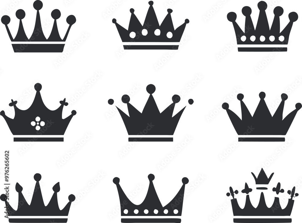 Crown icons set. Vector Crown icons set. Vector