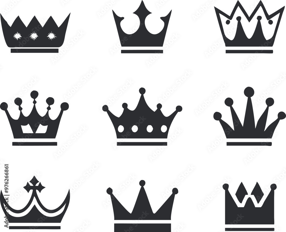 Crown icons set. Vector Crown icons set. Vector