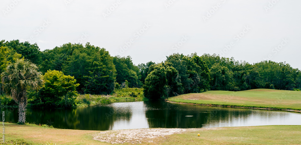 Beautiful golf course on Deer Island in Florida.