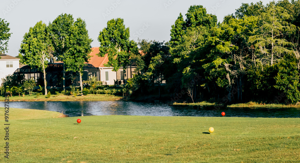 Beautiful golf course on Deer Island in Florida.