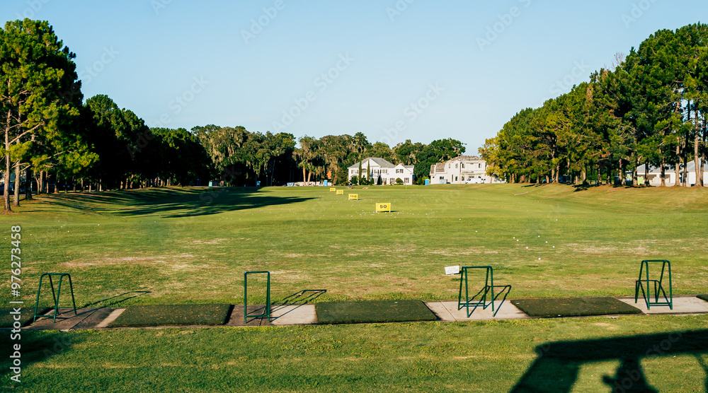 Beautiful golf course on Deer Island in Florida.