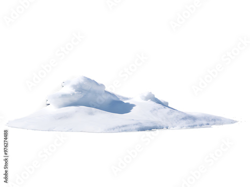 Tablou pe pânză Snowdrift,_isolated_on_a_white_background,_symbolizing_a_wintery_scene