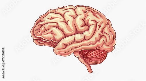 Intricate Brain Anatomy Art Illustration